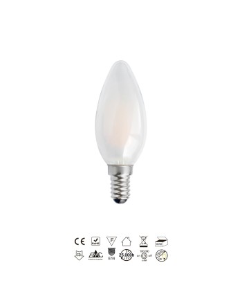 BOMBILLA LED - BOMBILLA E14 VELA OPAL 4000K  4W